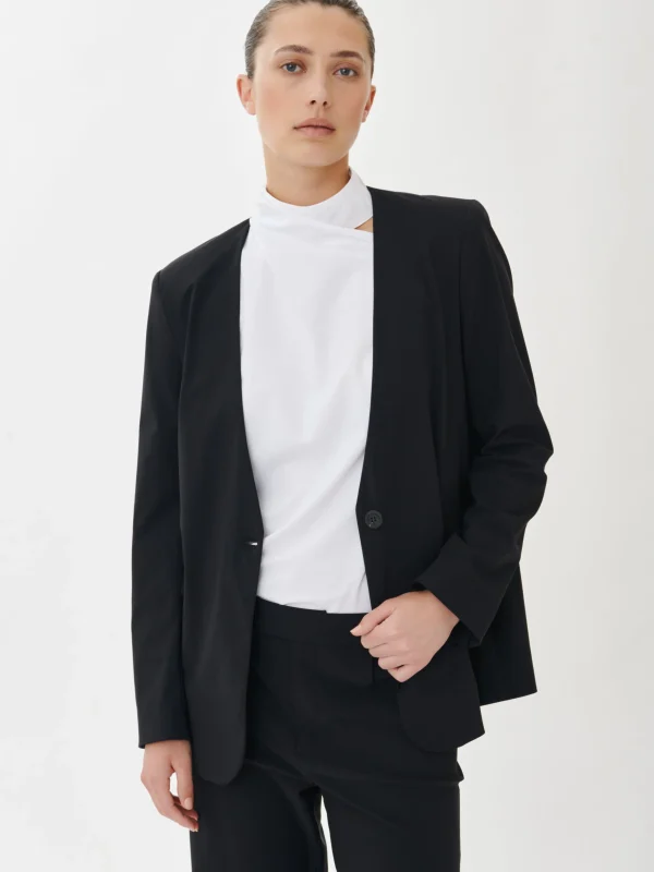 Jane Lushka Alma Blazer Technical Jersey | Black