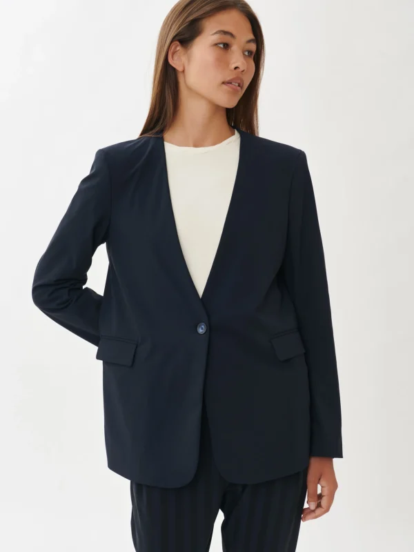 Jane Lushka Alma Blazer Technical Jersey | Blue