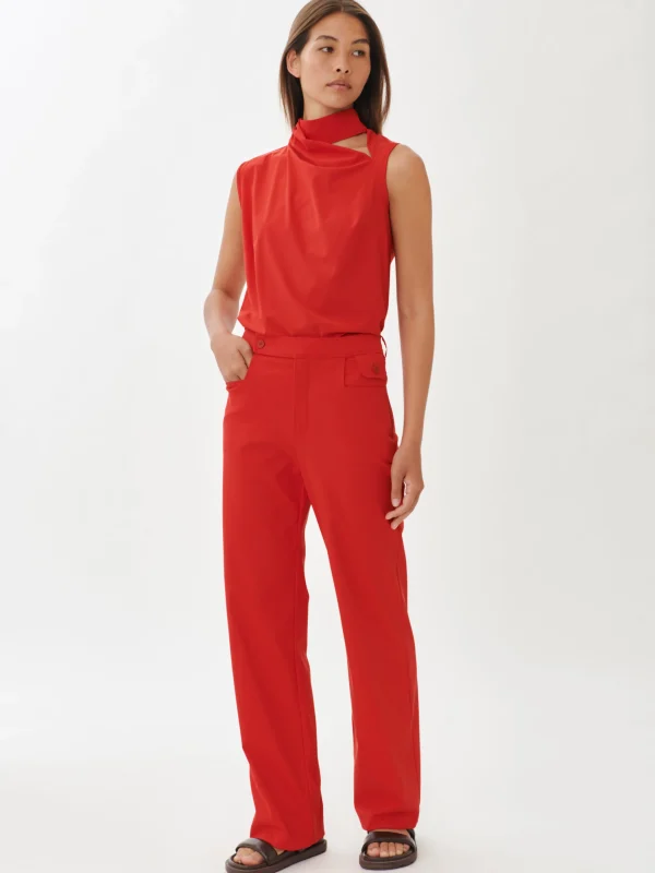 Jane Lushka Angela Pants Technical Jersey | Red