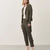 Jane Lushka Atina Blazer Technical Jersey | Army