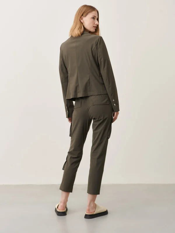 Jane Lushka Atina Blazer Technical Jersey | Army