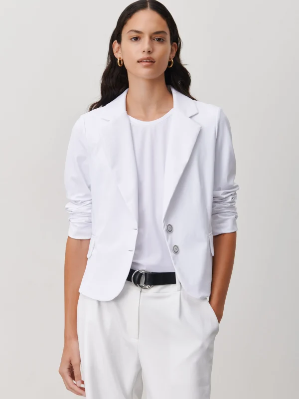 Jane Lushka Atina Blazer Technical Jersey | White