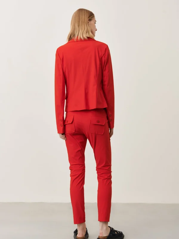 Jane Lushka Atina Blazer Technical Jersey | Red