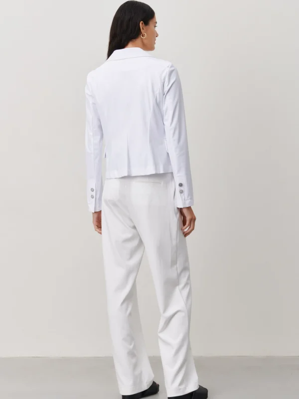 Jane Lushka Atina Blazer Technical Jersey | White