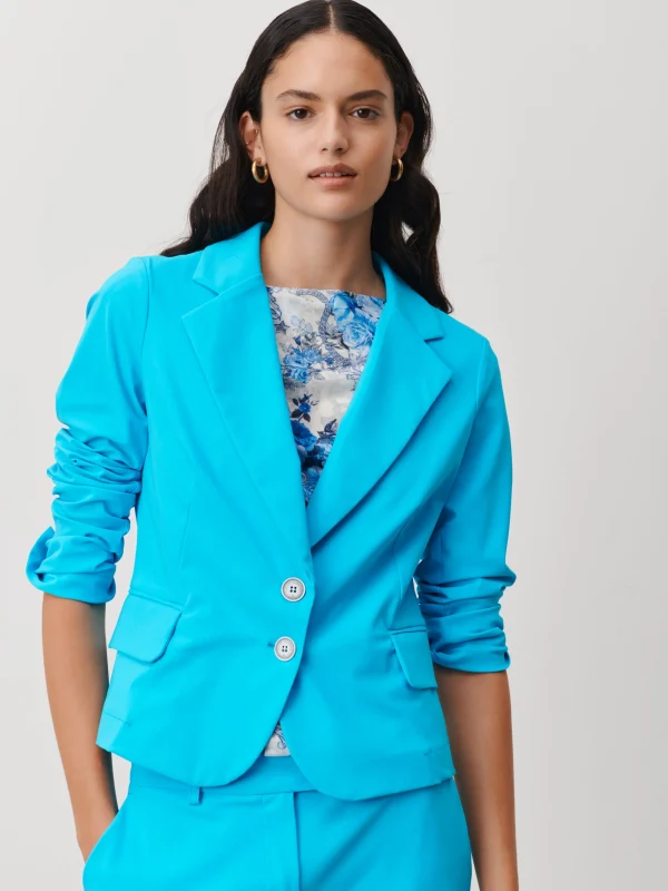 Jane Lushka Atina Blazer Technical Jersey | Light Blue