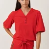 Jane Lushka Ava Top Technical Jersey | Red