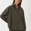 Jane Lushka Avine Blouse Technical Jersey | Army