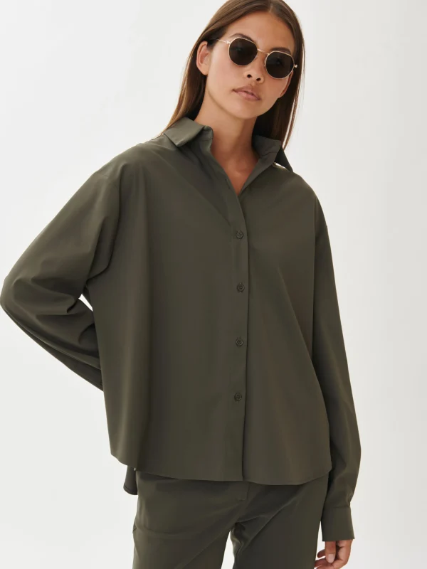 Jane Lushka Avine Blouse Technical Jersey | Army