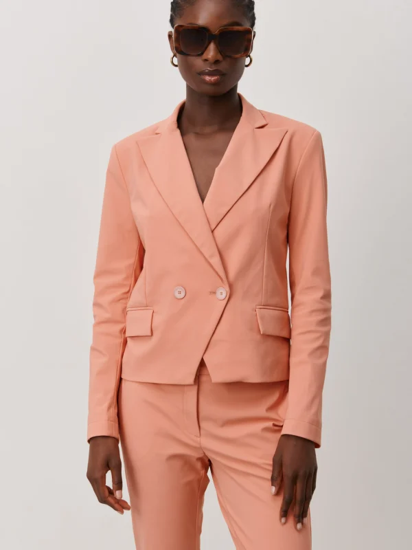 Jane Lushka Bart Blazer Technical Jersey | Apricot