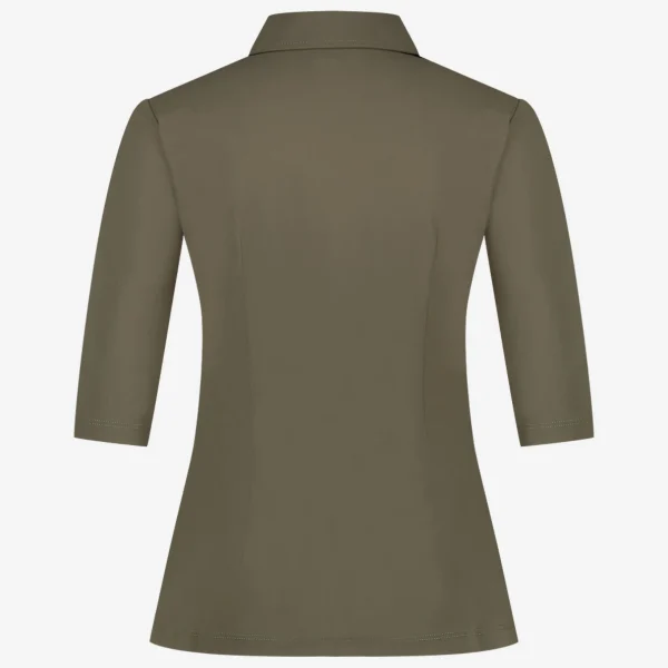 Jane Lushka Blouse Betty Easy Wear Technical Jersey | Army