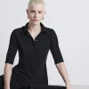 Jane Lushka Blouse Betty Easy Wear Technical Jersey | Black