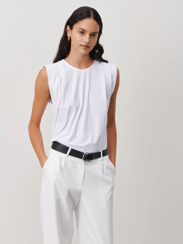 Jane Lushka Camela Top Technical Jersey | White