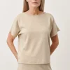 Jane Lushka Clay PU Top | Beige Melange