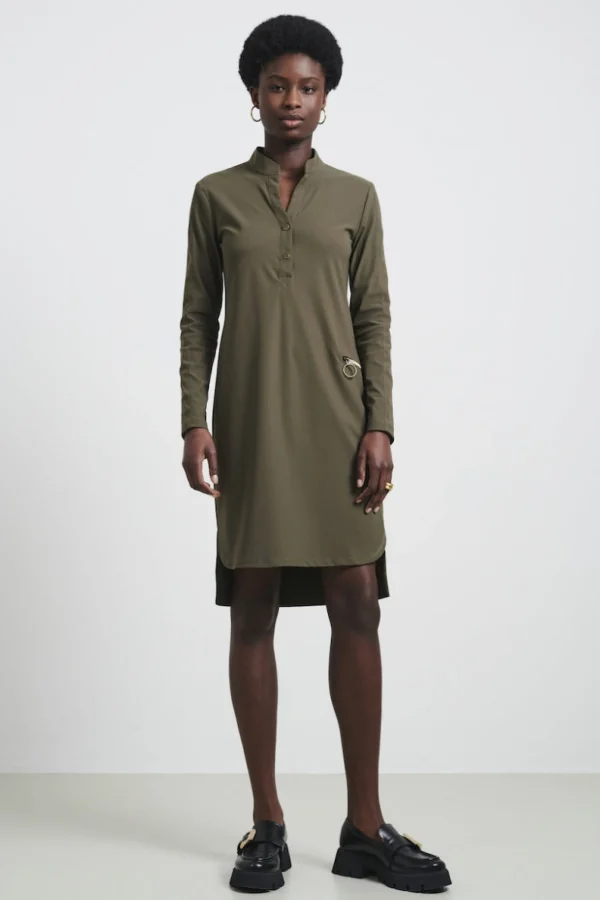 Jane Lushka Dress Eva Technical Jersey | Army