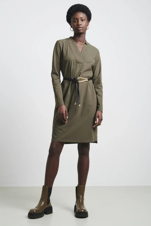 Jane Lushka Dress Kelly Technical Jersey | Army