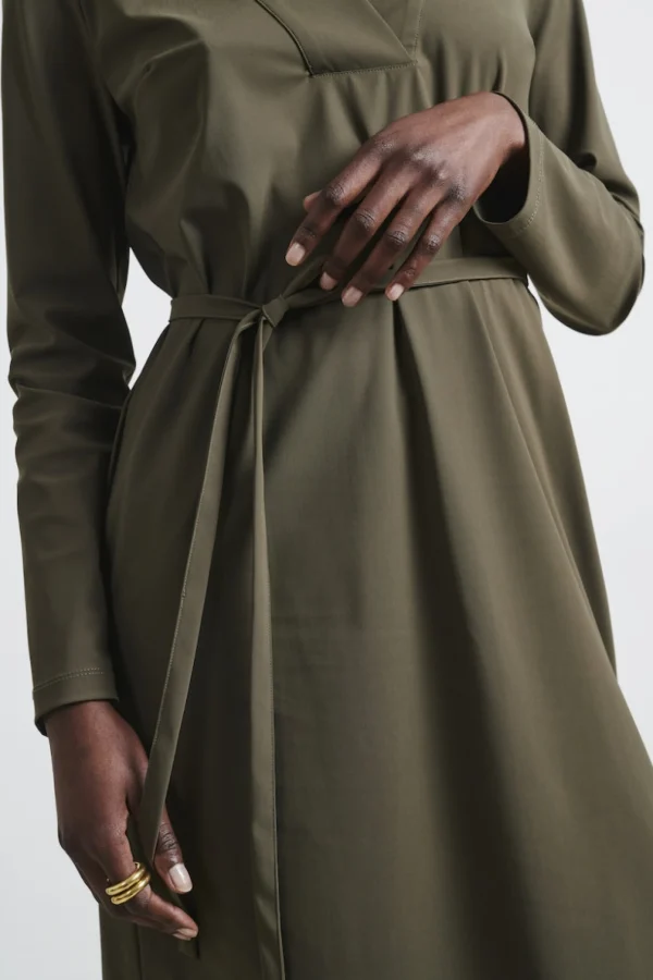 Jane Lushka Dress Kelly Technical Jersey | Army