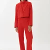 Jane Lushka Estele Blazer Technical Jersey | Red