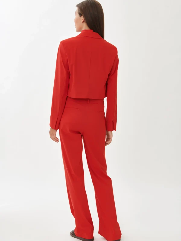 Jane Lushka Estele Blazer Technical Jersey | Red