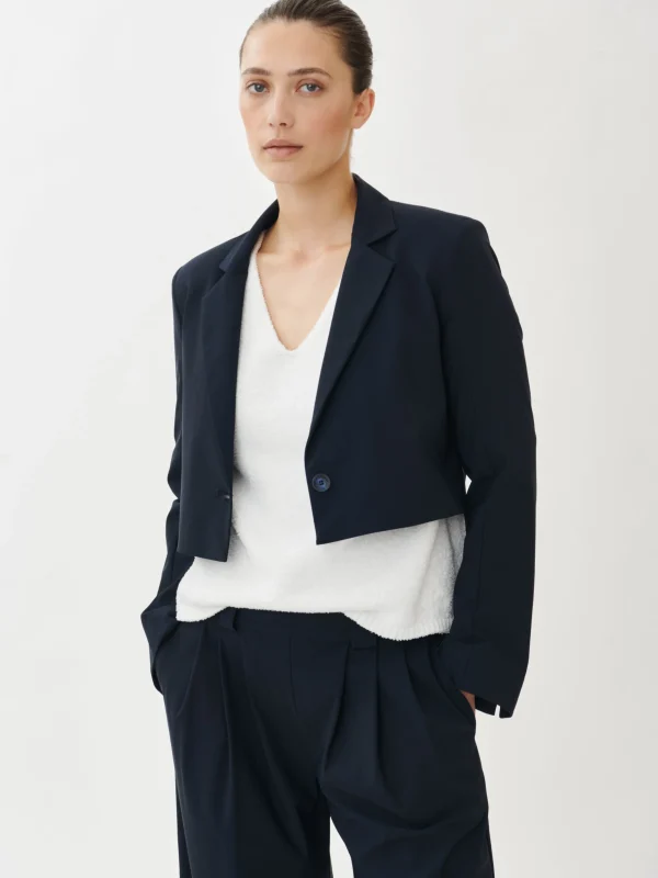 Jane Lushka Estele Blazer Technical Jersey | Blue