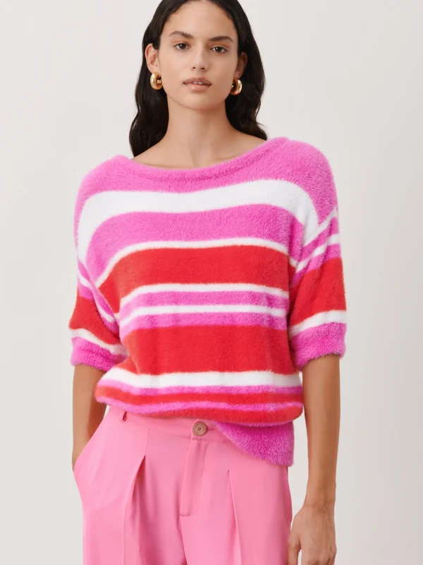 Jane Lushka Favola PU Top | Pink