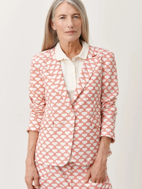 Jane Lushka Hanna Blazer | White Red