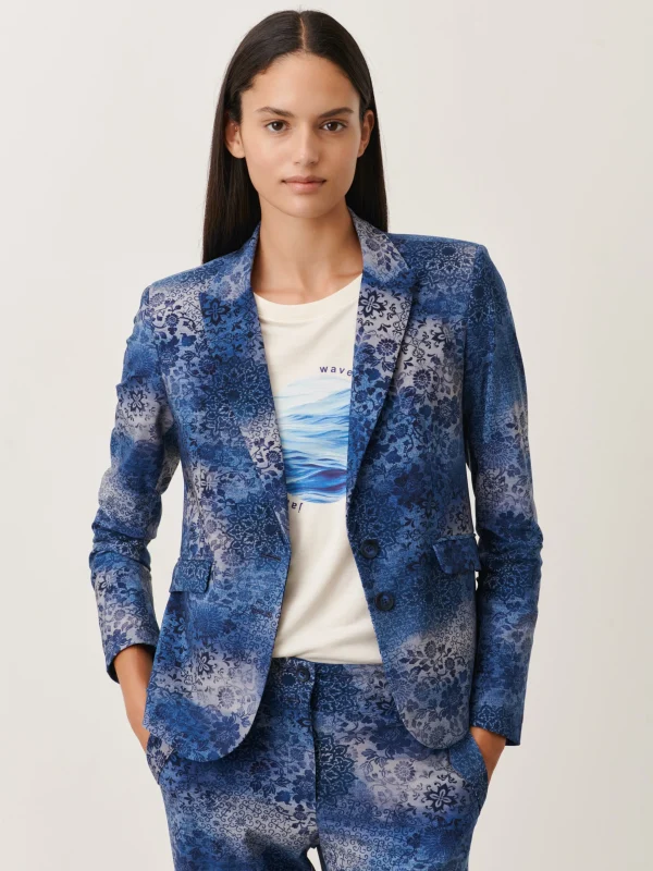 Jane Lushka Hanna Blazer Technical Jersey | Blue