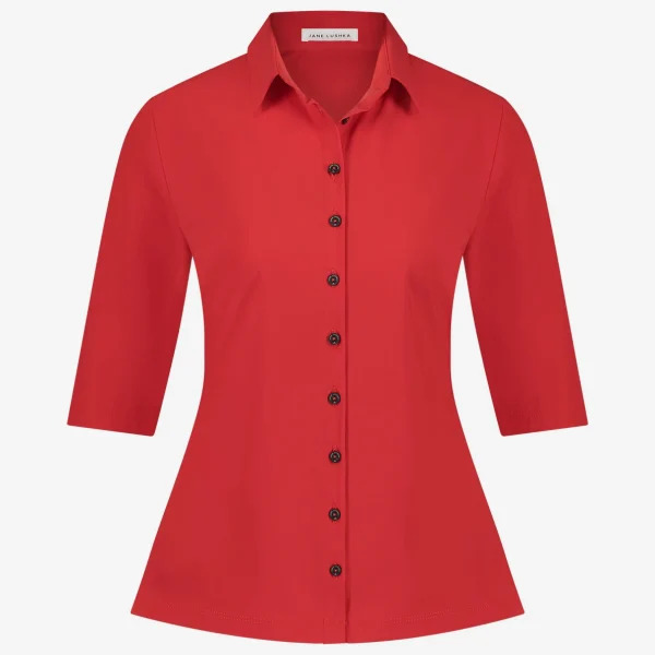 Jane Lushka Kikkie Blouse Technical Jersey | Red