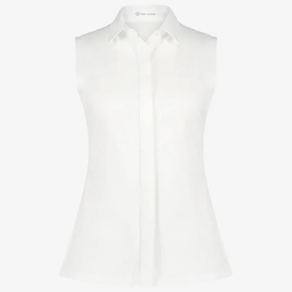 Jane Lushka Kikkie Blouse Technical Jersey/WS | White