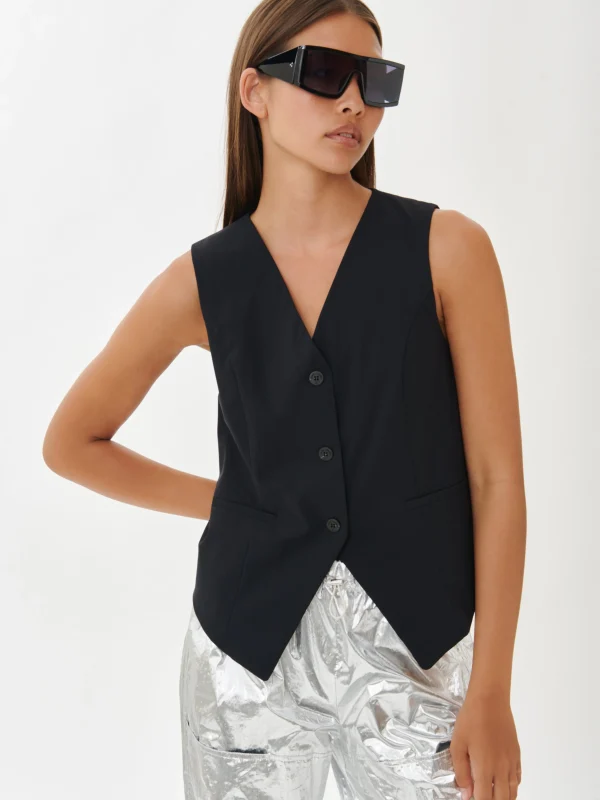 Jane Lushka Lola Vest Technical Jersey | Black