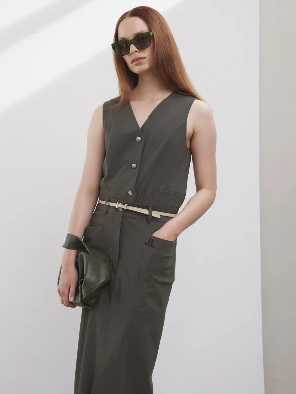 Jane Lushka Lola Vest Technical Jersey | Army