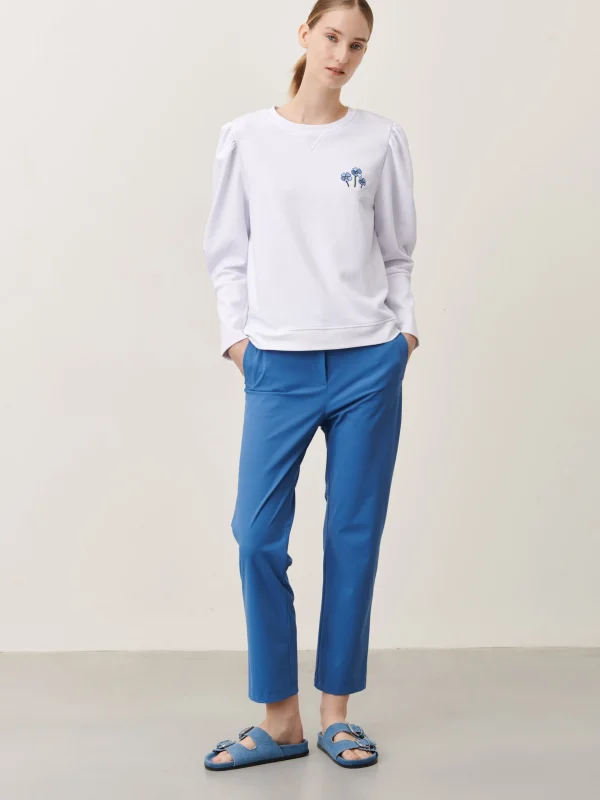 Jane Lushka Mirel Pants Technical Jersey | Mid Blue