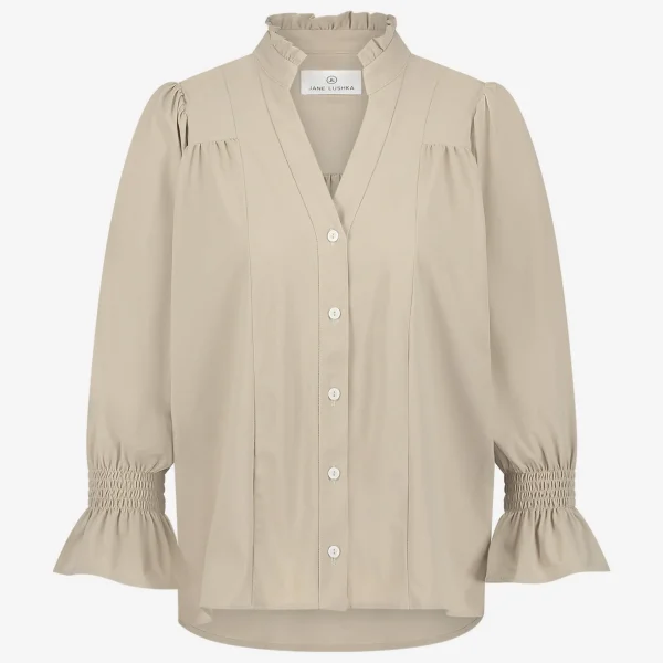 Jane Lushka Olivia Blouse Technical Jersey | Sand