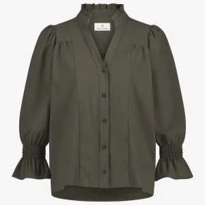 Jane Lushka Olivia Blouse Technical Jersey | Army