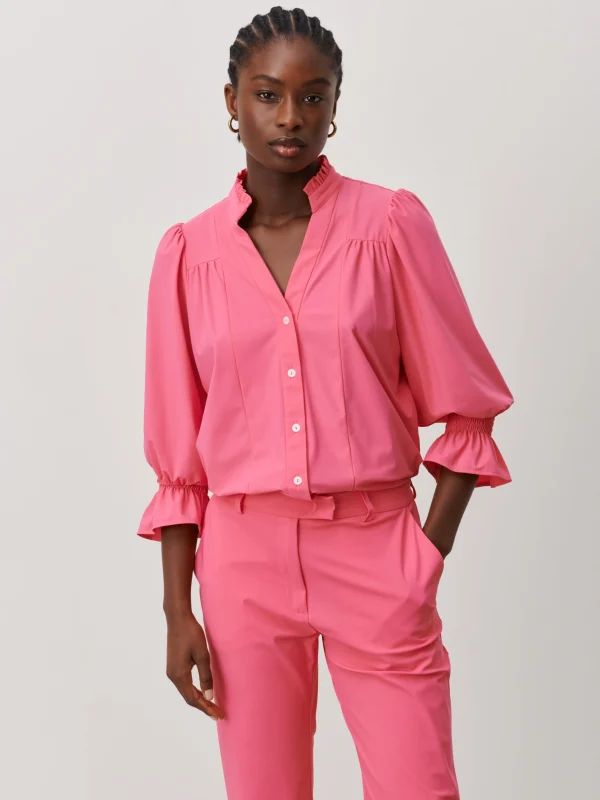 Jane Lushka Olivia Blouse Technical Jersey | Pink