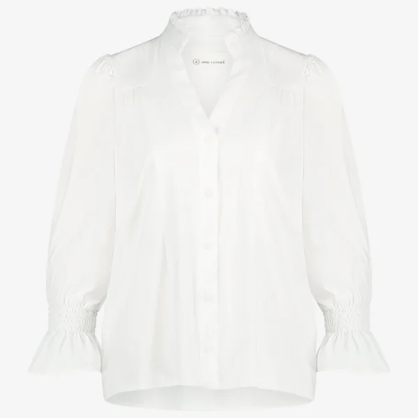 Jane Lushka Olivia Blouse Technical Jersey | White