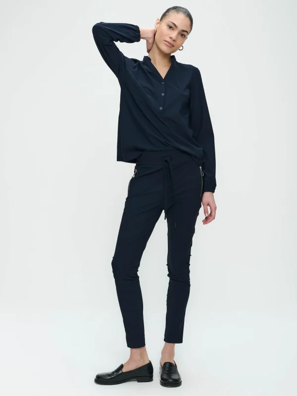 Jane Lushka Pants Anna - Skinny Fit Technical Jersey | Blue