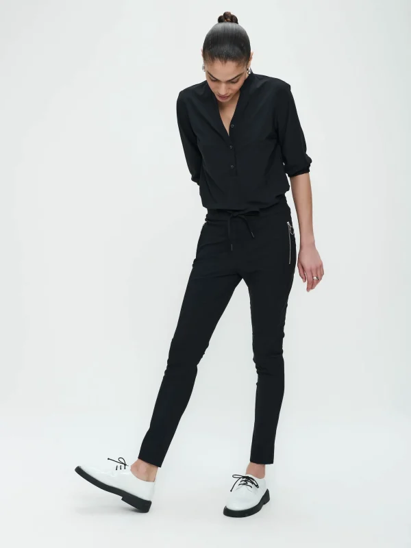 Jane Lushka Pants Anna - Skinny Fit Technical Jersey | Black