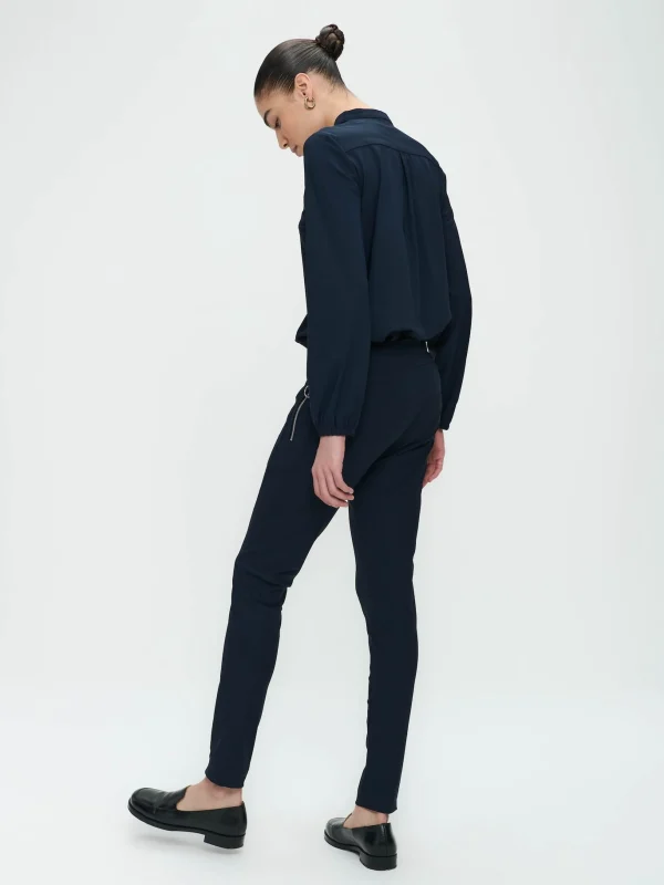 Jane Lushka Pants Anna - Skinny Fit Technical Jersey | Blue