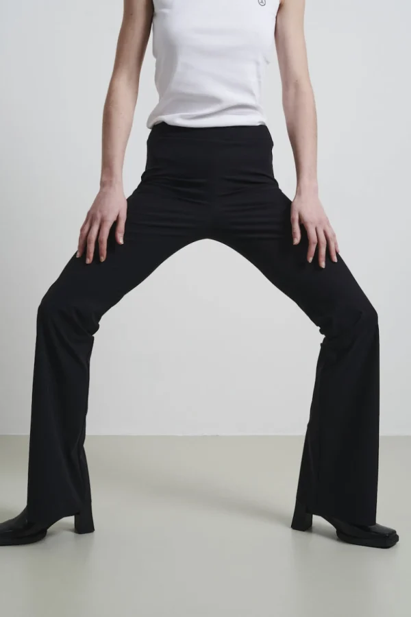 Jane Lushka Pants Eliya Easy Wear Flair Technical Jersey | Black