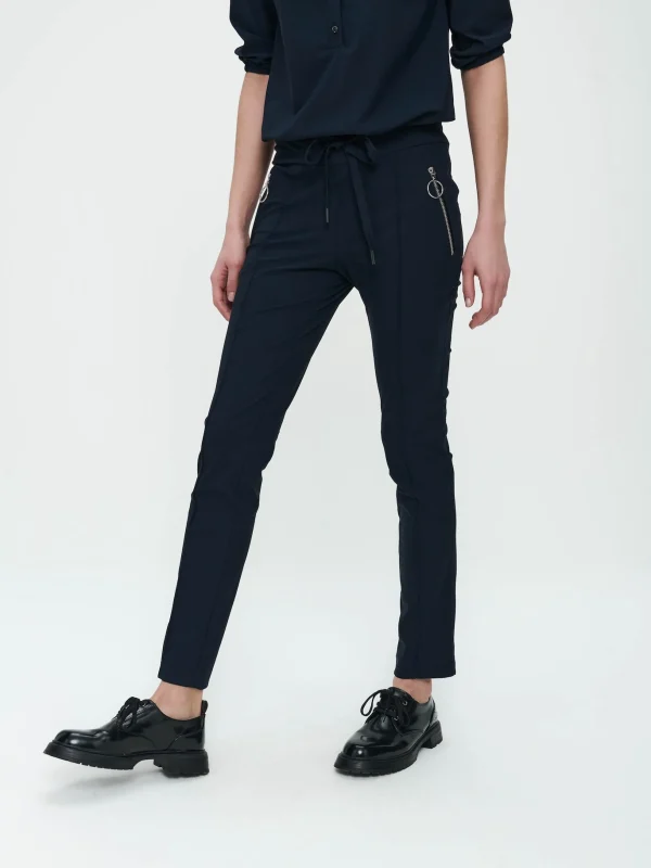 Jane Lushka Pants Emma-straight Leg Fit Technical Jersey | Blue