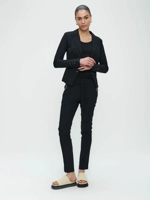 Jane Lushka Pants Emma-straight Leg Fit Technical Jersey | Black