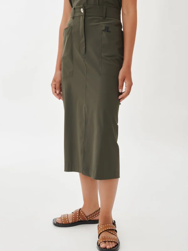 Jane Lushka Petra Skirt Technical Jersey | Army