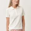 Jane Lushka Polo Shirt Organic Cotton | Gardenia