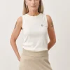 Jane Lushka Rib Top Organic Cotton | Gardenia