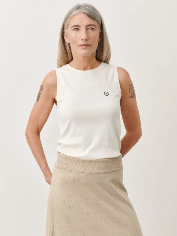 Jane Lushka Rib Top Organic Cotton | Gardenia