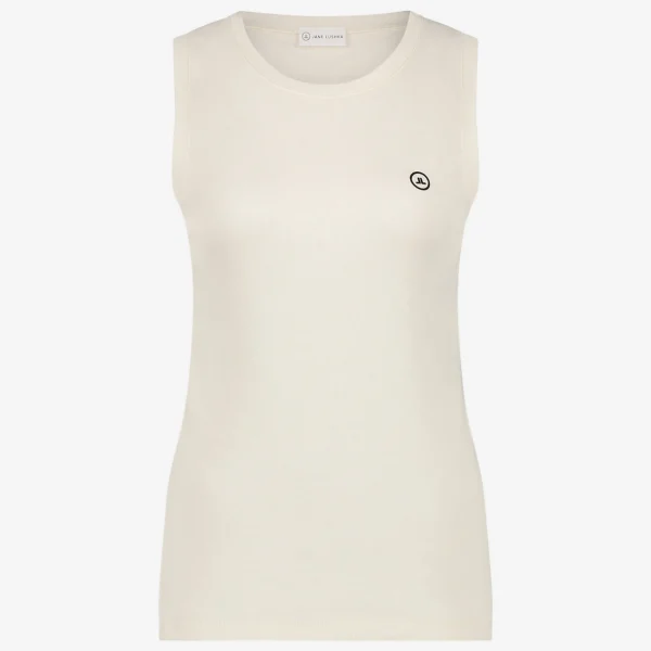 Jane Lushka Rib Top Organic Cotton | Gardenia