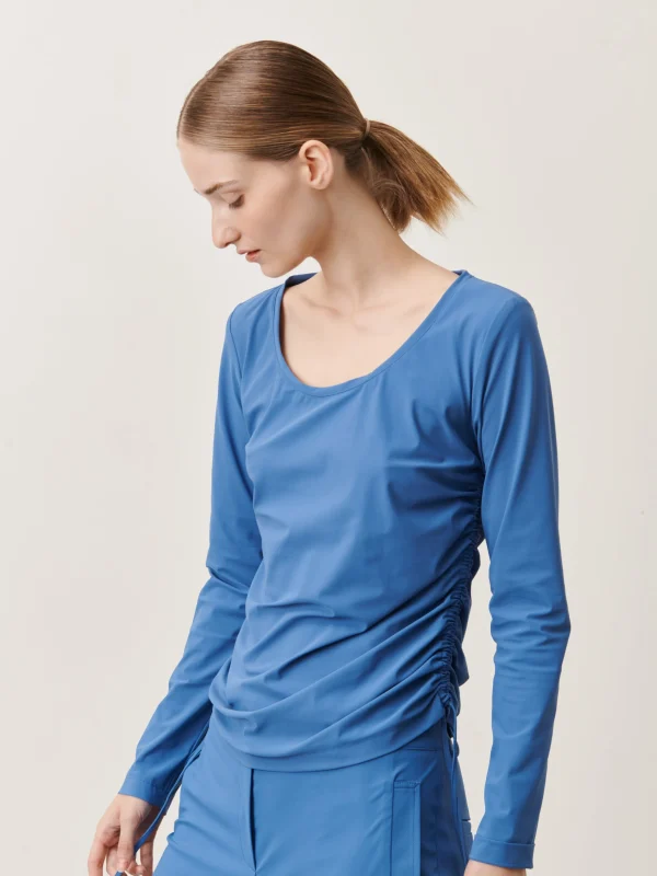 Jane Lushka Rosa Top Technical Jersey | Mid Blue