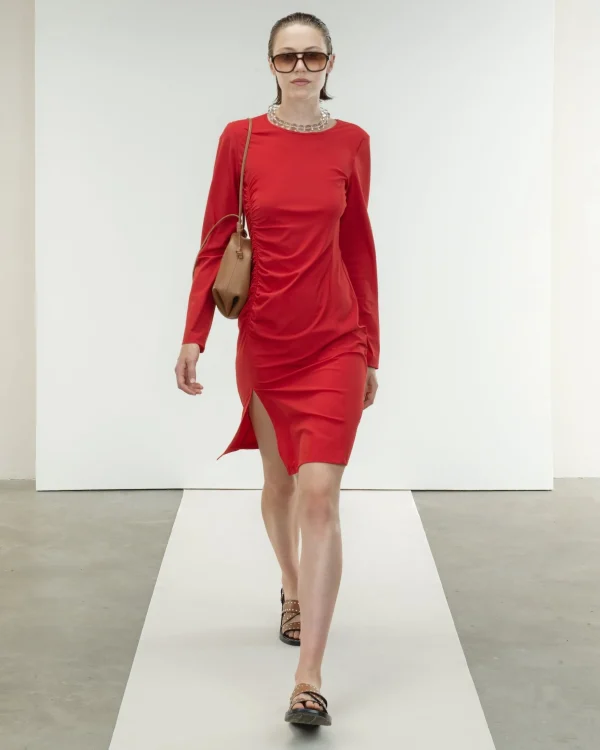 Jane Lushka Scarlet Dress-LS Technical Jersey | Red