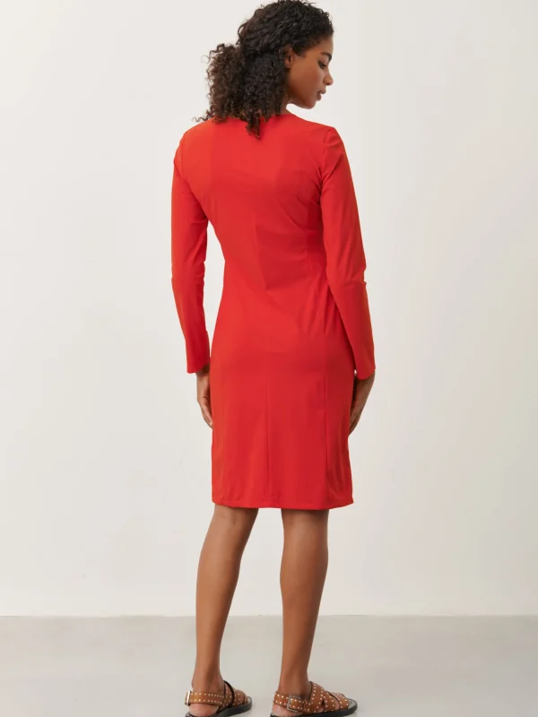 Jane Lushka Scarlet Dress-LS Technical Jersey | Red