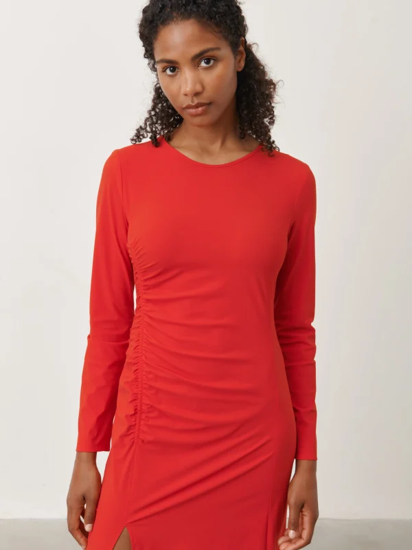 Jane Lushka Scarlet Dress-LS Technical Jersey | Red